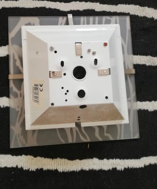 Applique in vetro con decoro