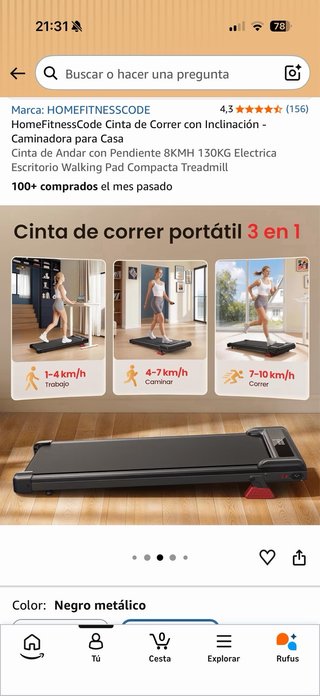 Tapis roulant - varie velocità - Come nuovo