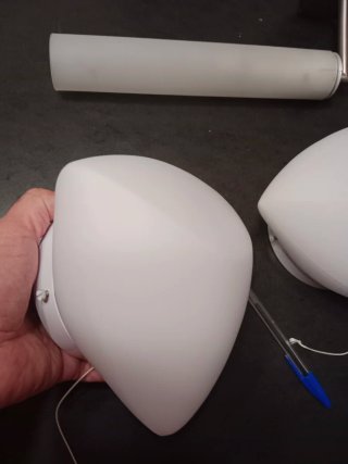 Pareja apliques nuevos pantalla opal cristal trian