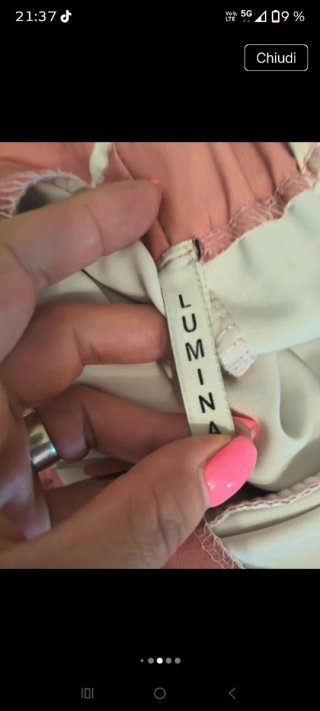 Pantaloni Lumina a quadri rosa e bianchi