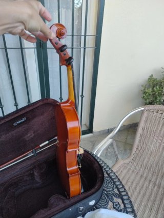 Violín con funda y arco