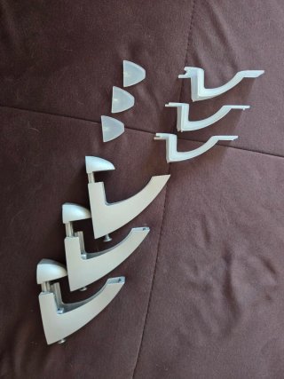 Estante de pared color wengue 2m (Con soportes)