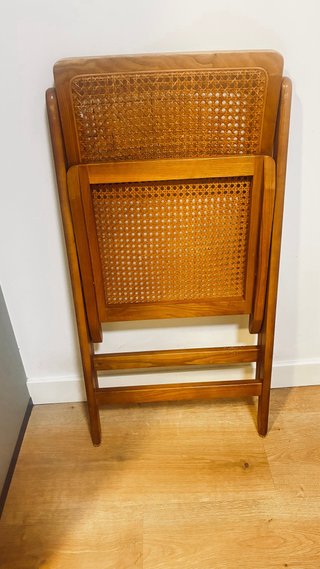 Silla plegable Zara Home ratán y madera