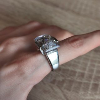 Anillo Plata con Piedra Grande