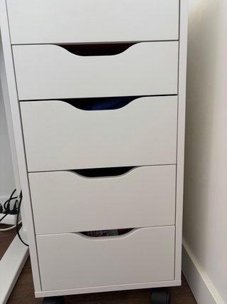 Cajonera escritorio Ikea blanca 36x76x60