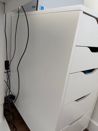 Cajonera escritorio Ikea blanca 36x76x60