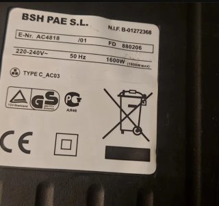 Piezas aspirador UFESA POWER S 1800W