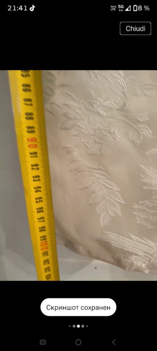 Pantaloni in seta artificiale beige
