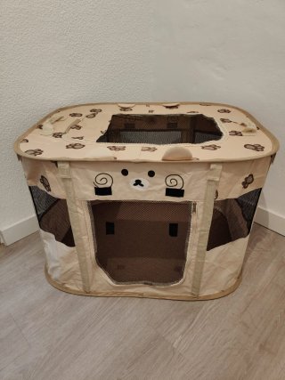 Parque para perros/gatos beige