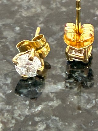 Pendientes Oro 18k 1.01 Ct Diamantes Naturales