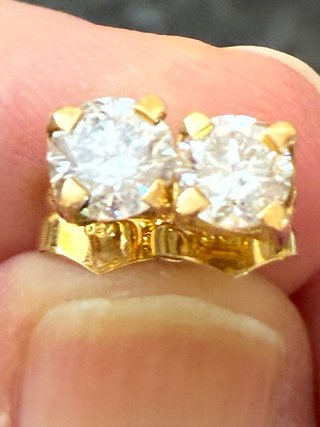 Pendientes Oro 18k 1.01 Ct Diamantes Naturales