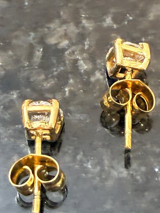 Pendientes Oro 18k 1.01 Ct Diamantes Naturales