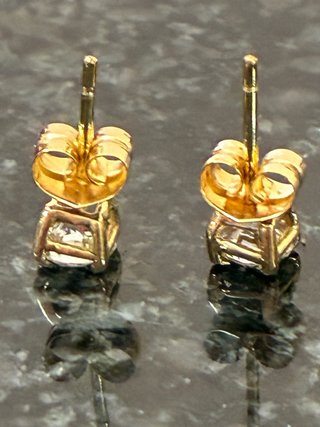 Pendientes Oro 18k 1.01 Ct Diamantes Naturales