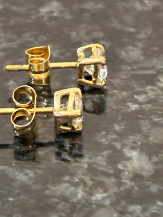 Pendientes Oro 18k 1.01 Ct Diamantes Naturales