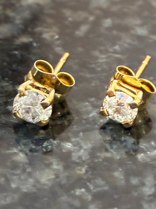 Pendientes Oro 18k 1.01 Ct Diamantes Naturales