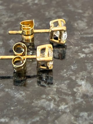 Pendientes Oro 18k 1.01 Ct Diamantes Naturales