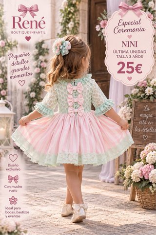 Vestido Ceremonia Nini Talla 3 Años