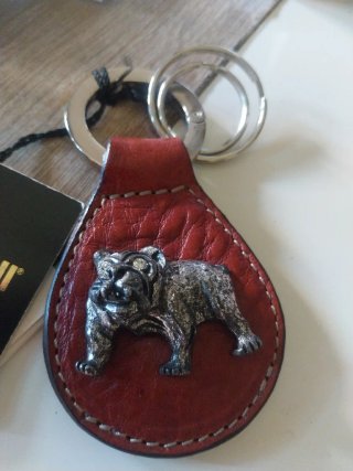 Porta Chaves Malucchi Pele Bulldog Italiano
