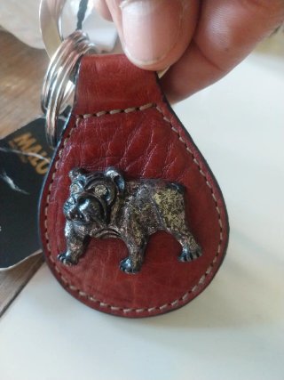 Porta Chaves Malucchi Pele Bulldog Italiano