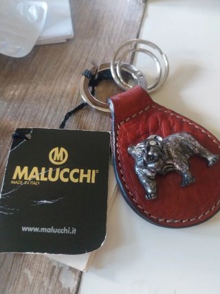 Porta Chaves Malucchi Pele Bulldog Italiano
