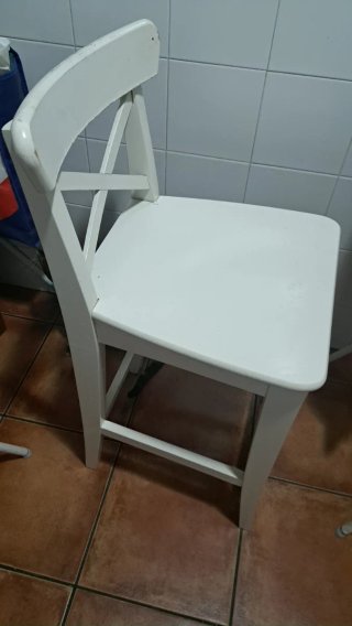 Sillas de madera blancas para cocina