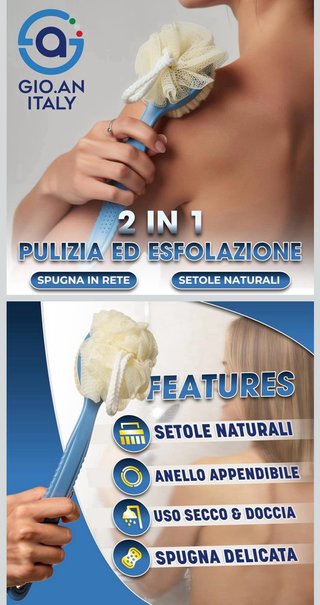 Spugna da bagno con manico