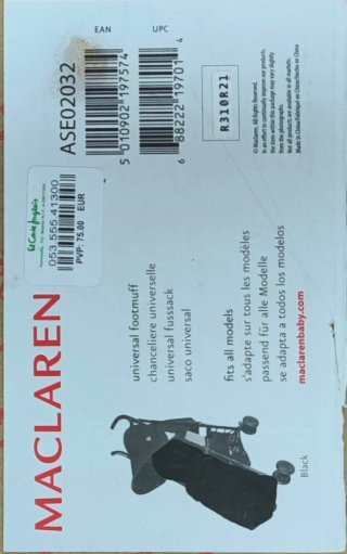 Silla de paseo Maclaren negra