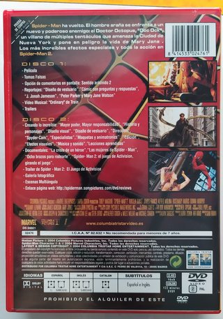 DVD Spider-Man 2 Edición Coleccionista