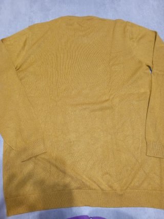 Maglione Uomo Girocollo Taglia XXL Giallo senape