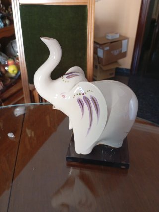 Figura Elefante Blanco Porcelana Galo's 23 cm