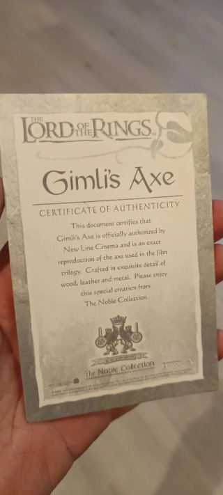 Réplica Hacha Gimli The Noble Collection