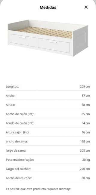 Diván BRIMNES + colchones