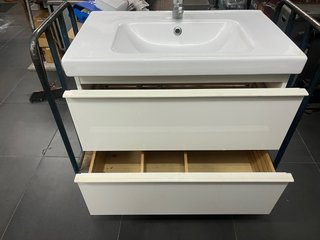 Lavabo con mueble cajones Ikea blanco