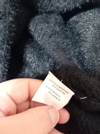 Maglione donna collo alto nero Tg. Unica