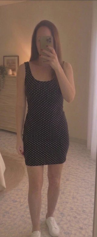 Vestido Negro Lunares
