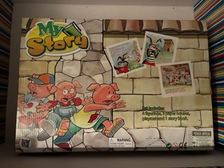 Cuento tres cerditos con figuras de goma