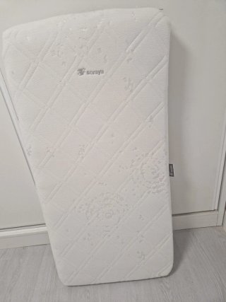 Colchón Cuna Viscolastico Blanco y Gris