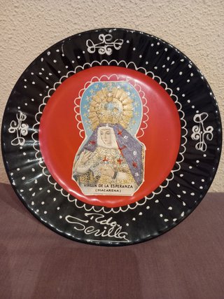 Plato Decorativo Virgen Macarena Sevilla