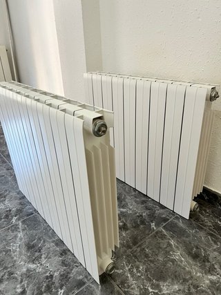 2 Radiatori 9 elementi bianco opaco