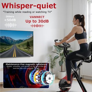 Bicicleta Estática Plegable con Respaldo
