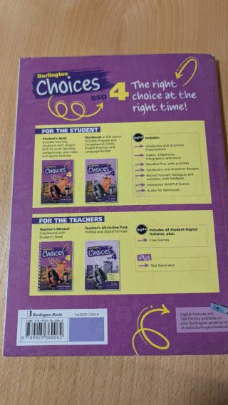 Libro inglés 4 ESO Burlington Choices