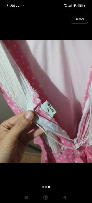 Traje de gitana rosa con lunares