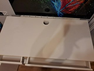 Mesa de escritorio 105x50x75 blanco 1 cajón y pta