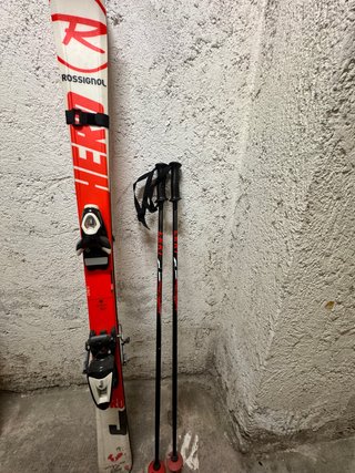 Sci Rossignol Hero 130 cm junior, attacchi+bastoni