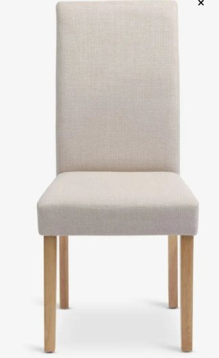 Sillas de comedor beige y madera