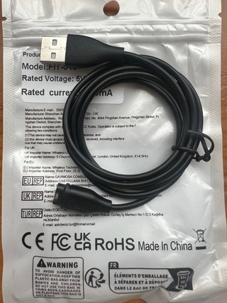Cable carga USB Garmin