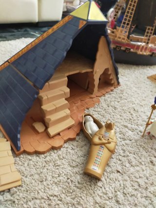 Lote Playmobil Histórico Pirámides y Barco