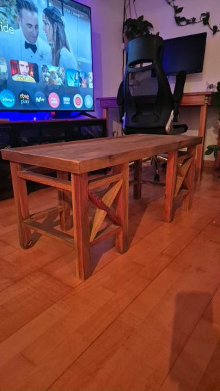Mesa de madera rústica