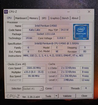 Procesador Intel Pentium G4560 LGA1151 Kaby Lake