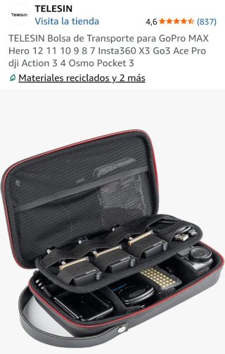 Estuche Rígido Telesin Pro Ampliable